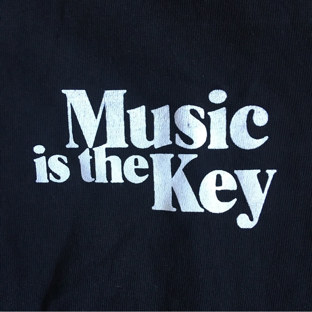 101 MUSIC // MUSIC IS THE KEY T SHIRT - BLACK SMALL - Picture 6 of 7